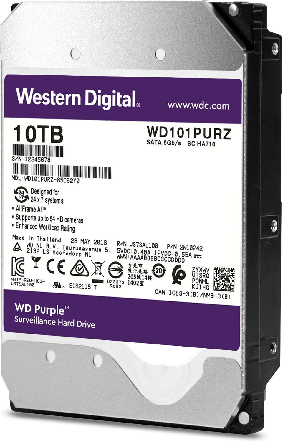 10TB Surveillance Internal Hard Drive H8924