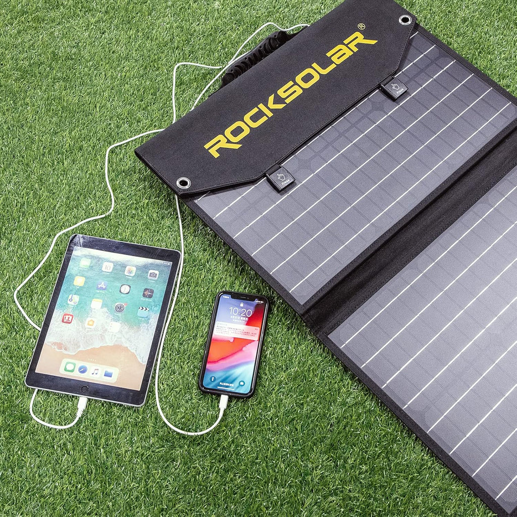 60 Watt Foldable Monocrystalline Solar Panel Kit with 12V DC/USB/USB C PD Outlets S7811