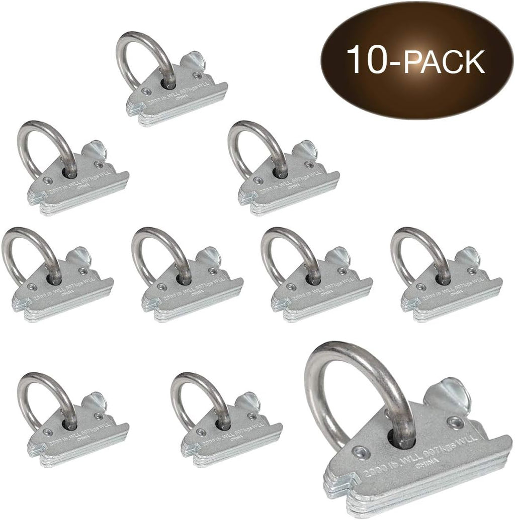 20 Heavy Duty Steel E-Track O-Ring Tie-Down Anchors with Spring Fittings J7529