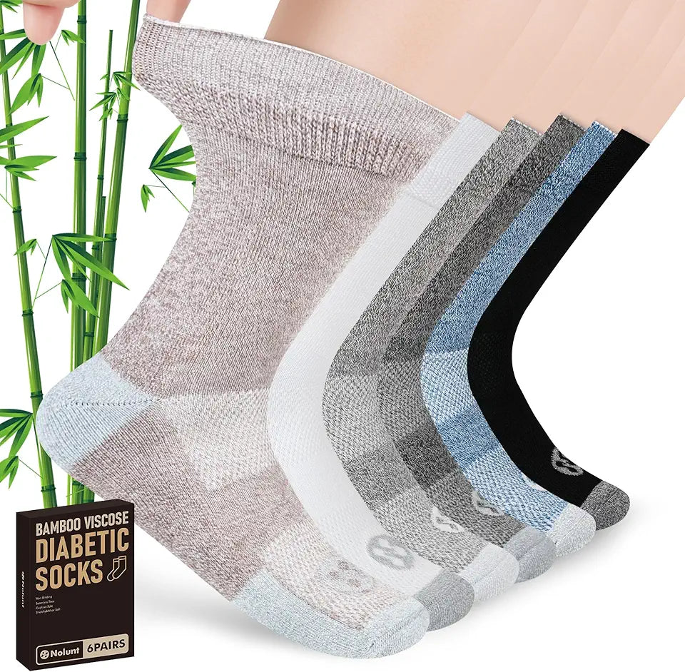 Diabetic Crew Socks for Men 6 Pairs L912017