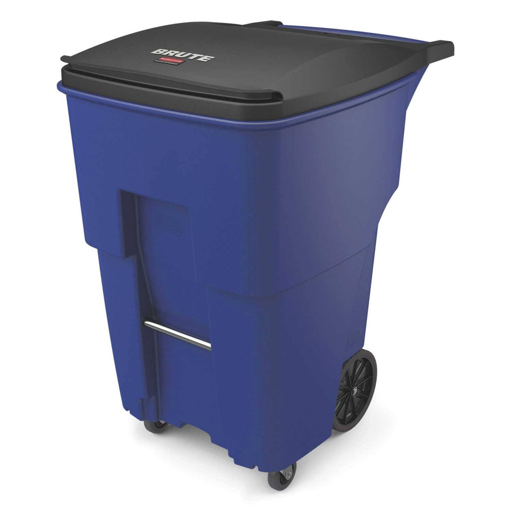 95 gal Blue Square Brute Rollout Container Q66540