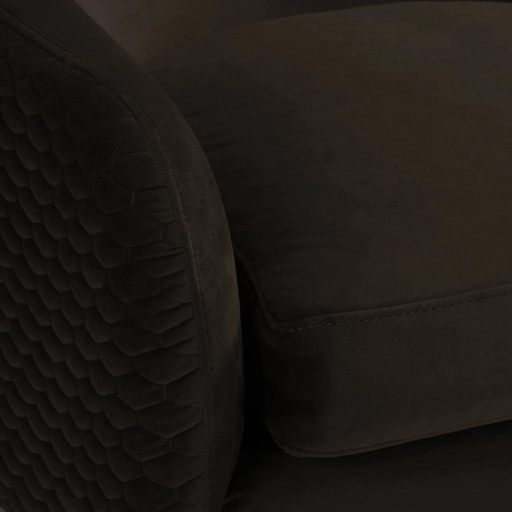 Espresso Velvet Swivel Chair Y980