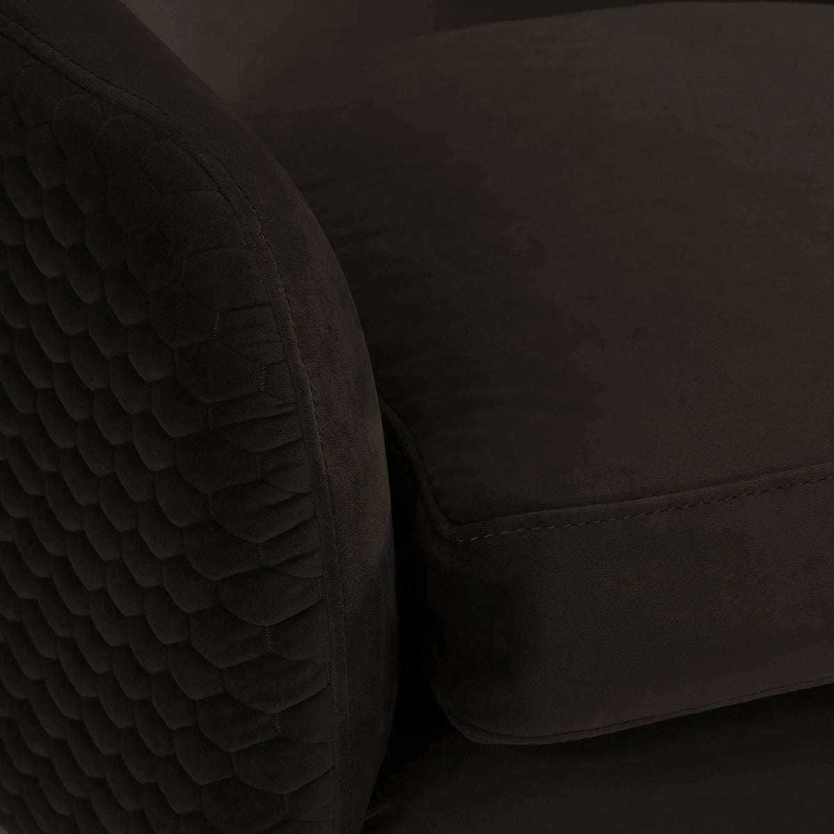 Espresso Velvet Swivel Chair Y980