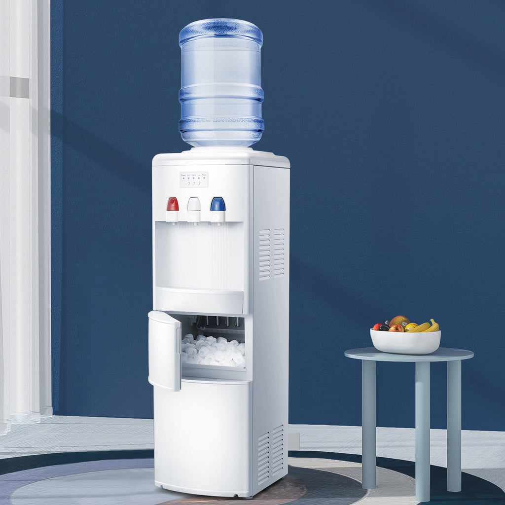 White Top Loading Water Cooler Dispenser with Ice Maker Y491