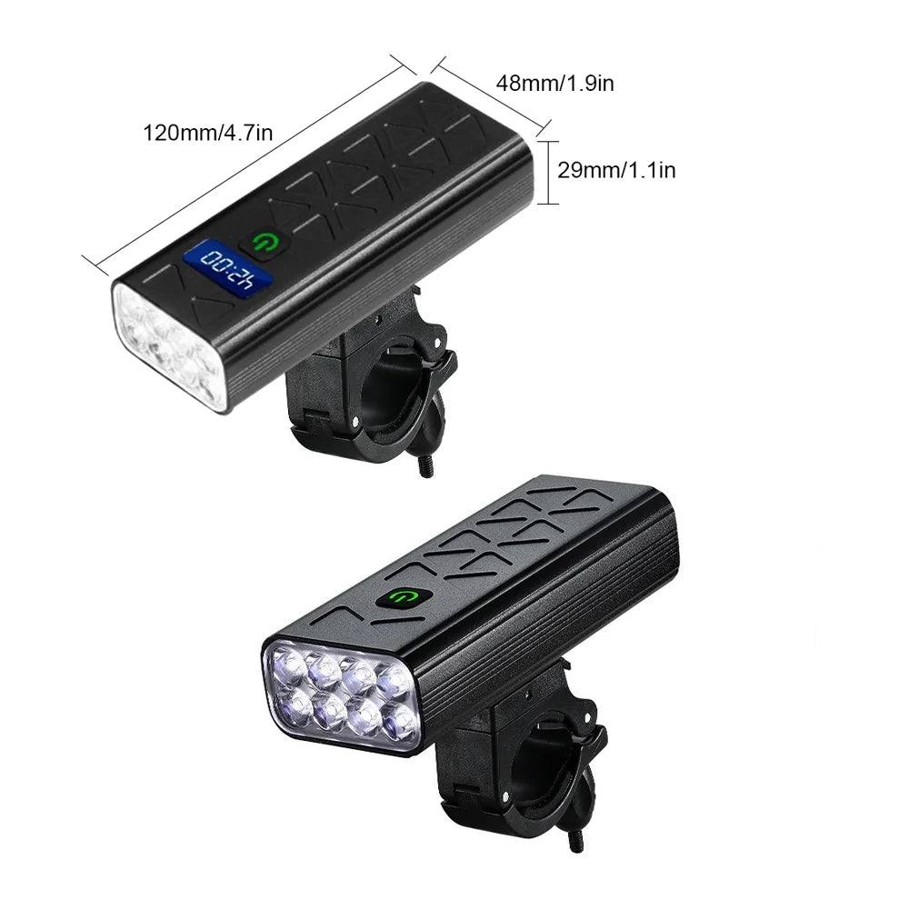 8LED Rechargeable Bike Front Headlight with 5 Modes Q759650