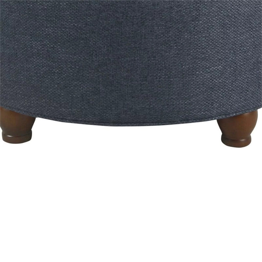 Fabric Upholstered Wooden Storage Ottoman V15244