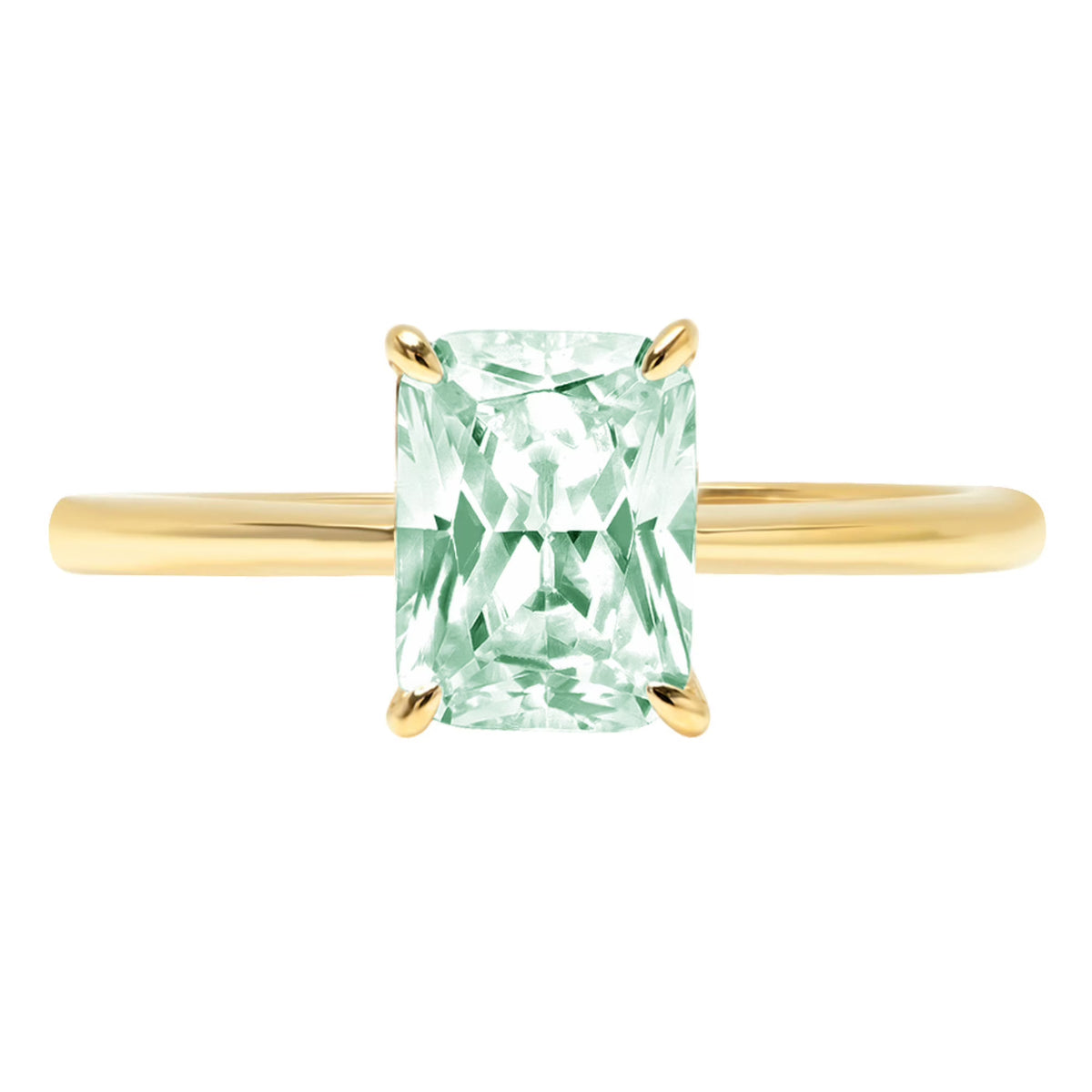18k Yellow Gold Solitaire Ring Z982