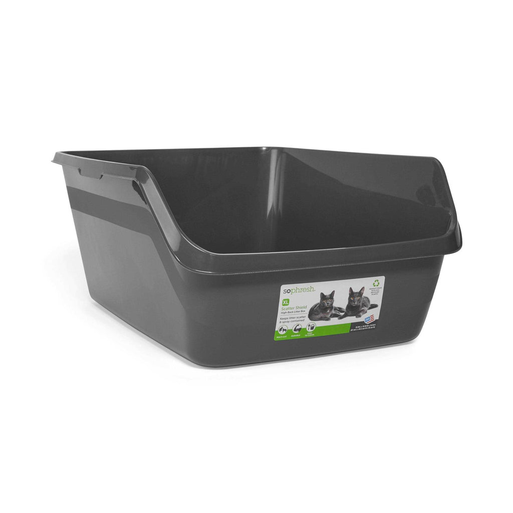 Charcoal High-Back Cat Litter Box T13370