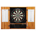 Oak Sisal Fiber Dartboard and Cabinet Bundle E252167
