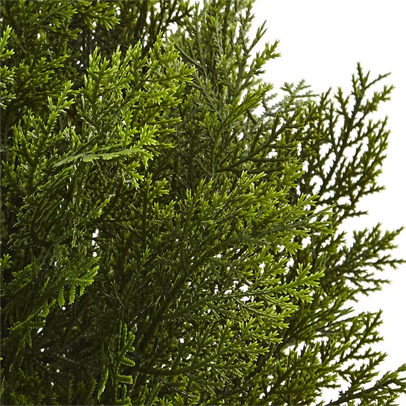 2'H Artificial Cedar Bush With Pot, Green/Black S224
