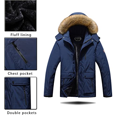 Men's Winter Snow Coat Ski Jacket Waterproof Hooded Outerwear Y73300