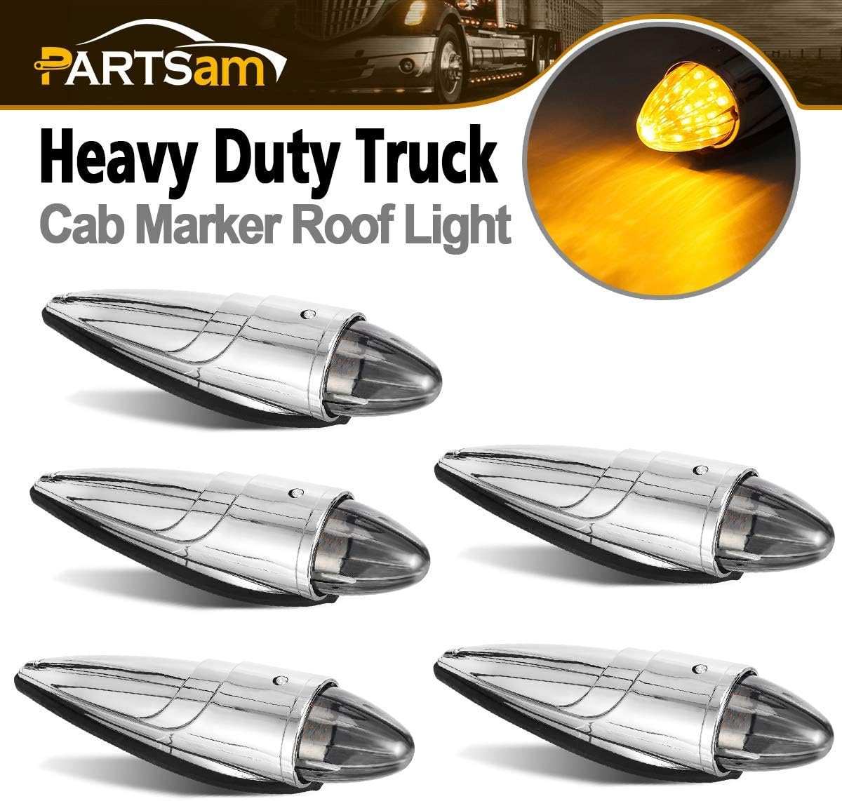 Amber Yellow 17 LED Cab Marker Lights Assembly X6322
