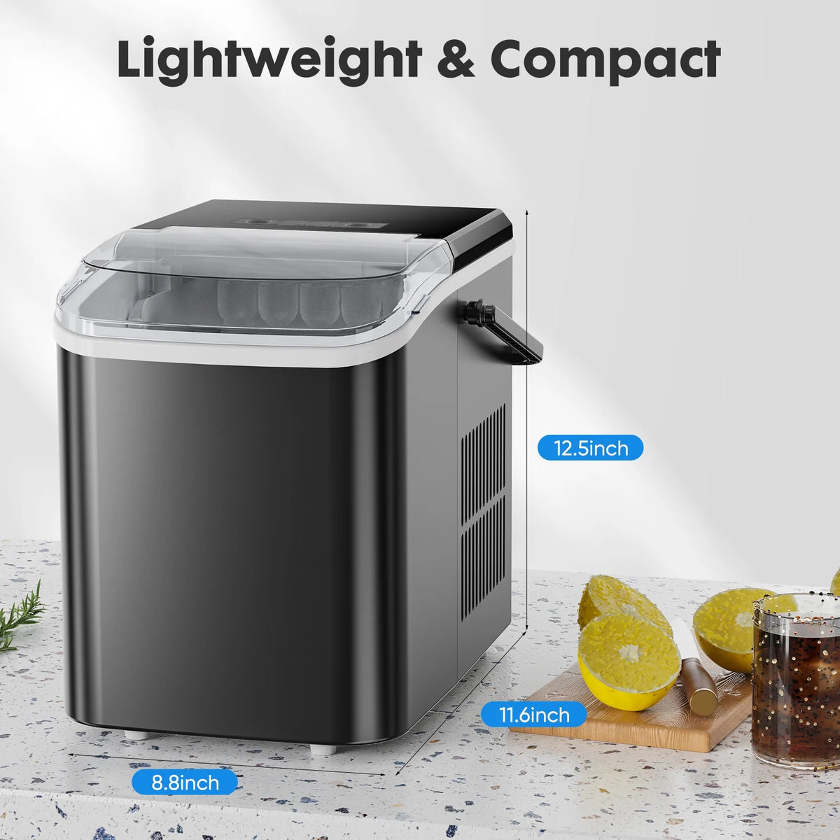 Portable 1.5L Electric Ice Maker Black C5599