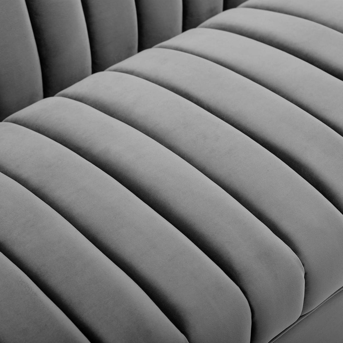 Gray Performance Velvet Sofa U3536