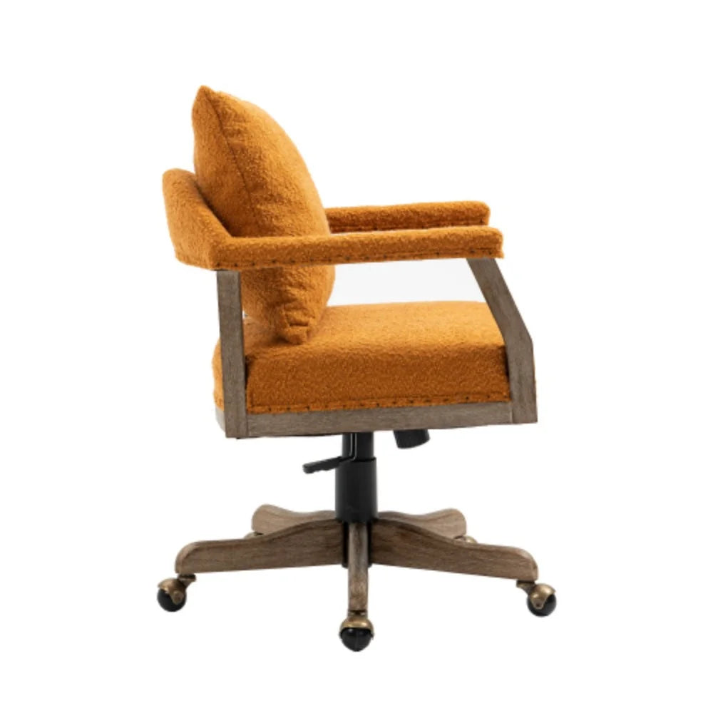Orange Adjustable Swivel Fabric Office Chair K776593