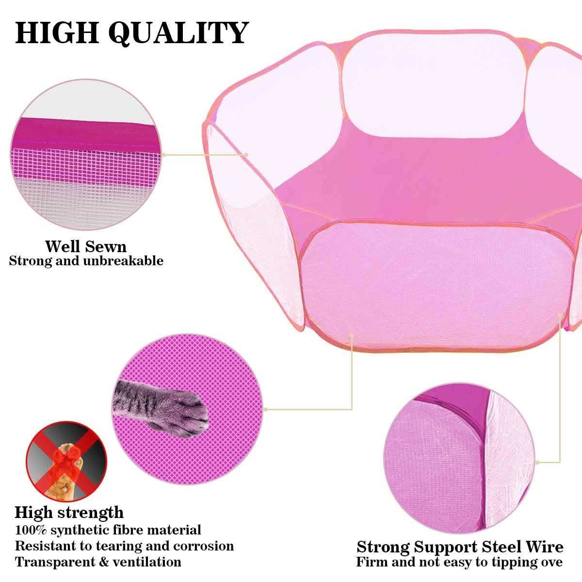 Breathable Transparent Pet Playpen Pop Open Outdoor/Indoor Exercise Fence A486