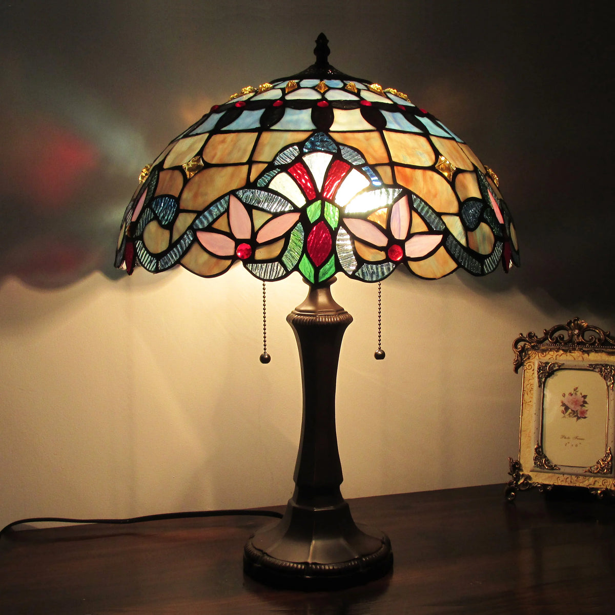 Victorian Table Lamp 16" Shade E40964
