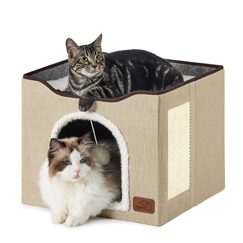 Foldable Cat Bed with Scratch Pad L548
