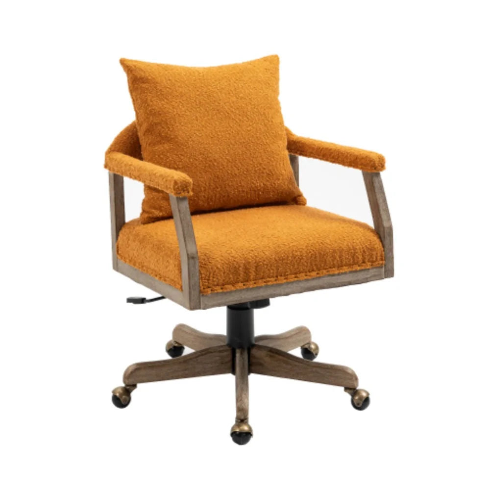 Orange Adjustable Swivel Fabric Office Chair K776593