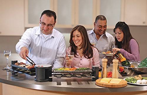 Swivel 8-Person Raclette with Granite Stone and Cast Aluminum T9485