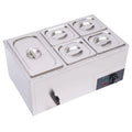 600W Stainless Steel Electric Food Warmer with 5 Pans S6063