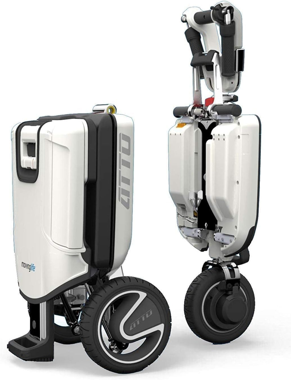 White Folding Mobility Scooter with Extended Range Battery N397202