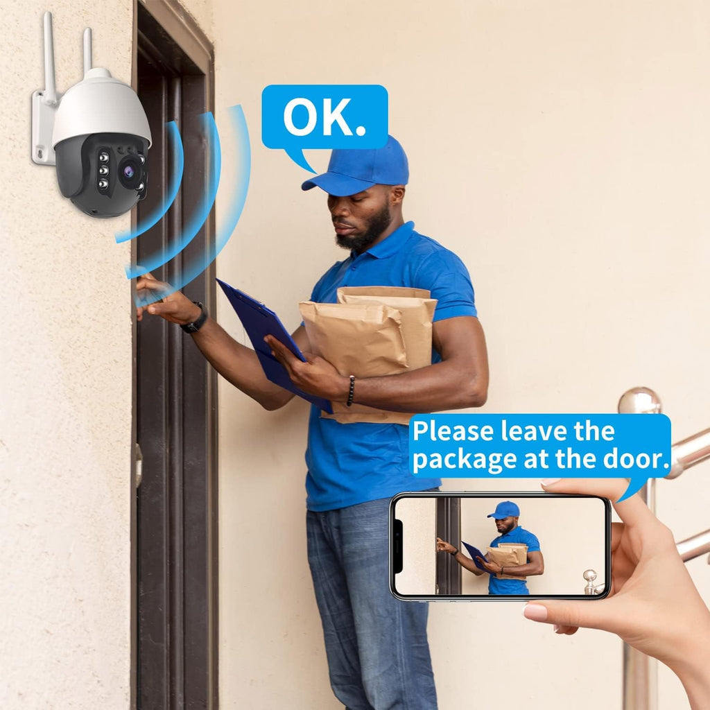 Wireless WiFi 1080P Security Camera with Motion Detection, Auto Tracking, Two Way Audio, Full Color Night Vision K159