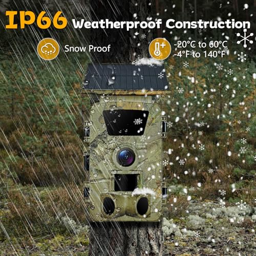 5K WiFi Solar Trail Camera with 64GB SD Card L979