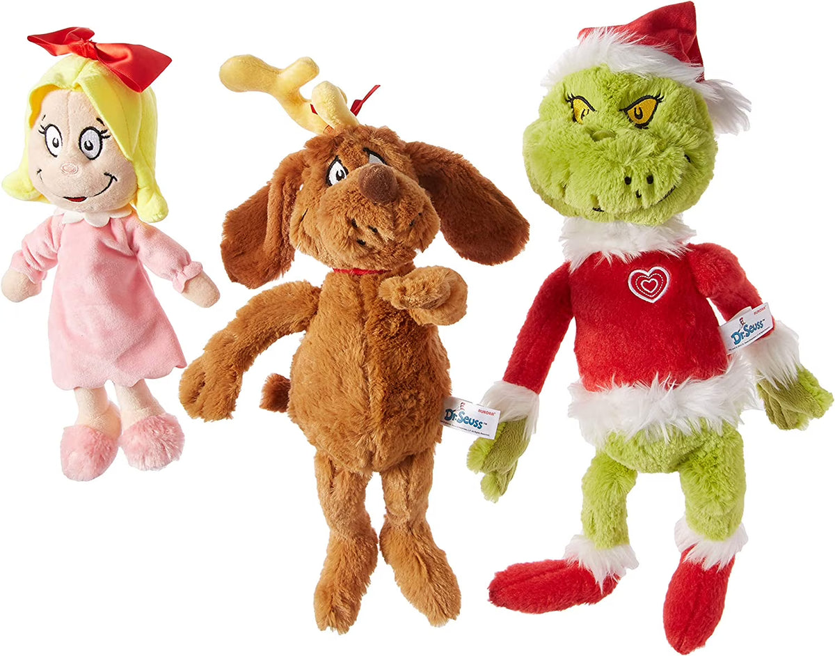 Multicolor Christmas Special Set of 3 Plush Toys V695827