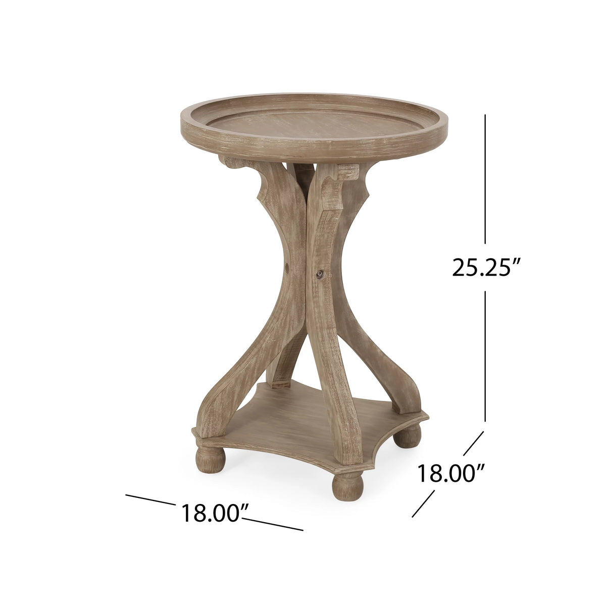 Fir Wood Accent Table S5771