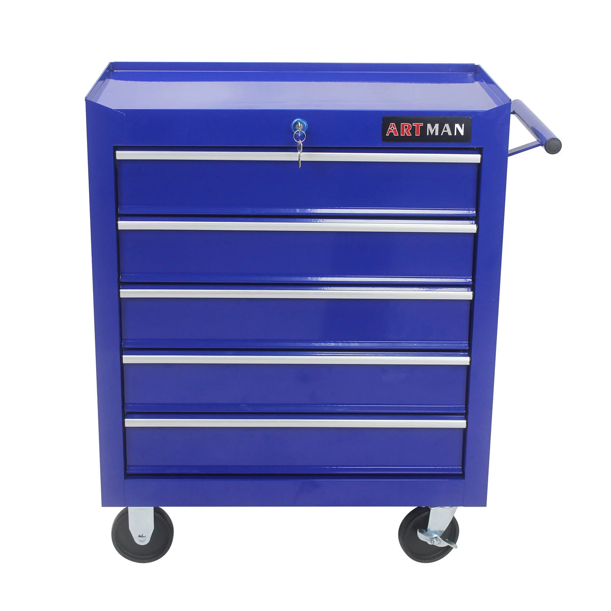 Blue 5 Drawers Rolling Tool Chest Cabinet with Wheels U731