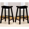 Black Cherry Saddle Design Bar Stools, Set of 2 P57748