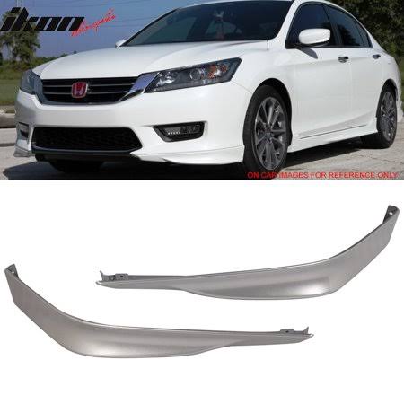 13-15 Accord Sedan Front Lip Painted Alabaster Silver Metallic O498418