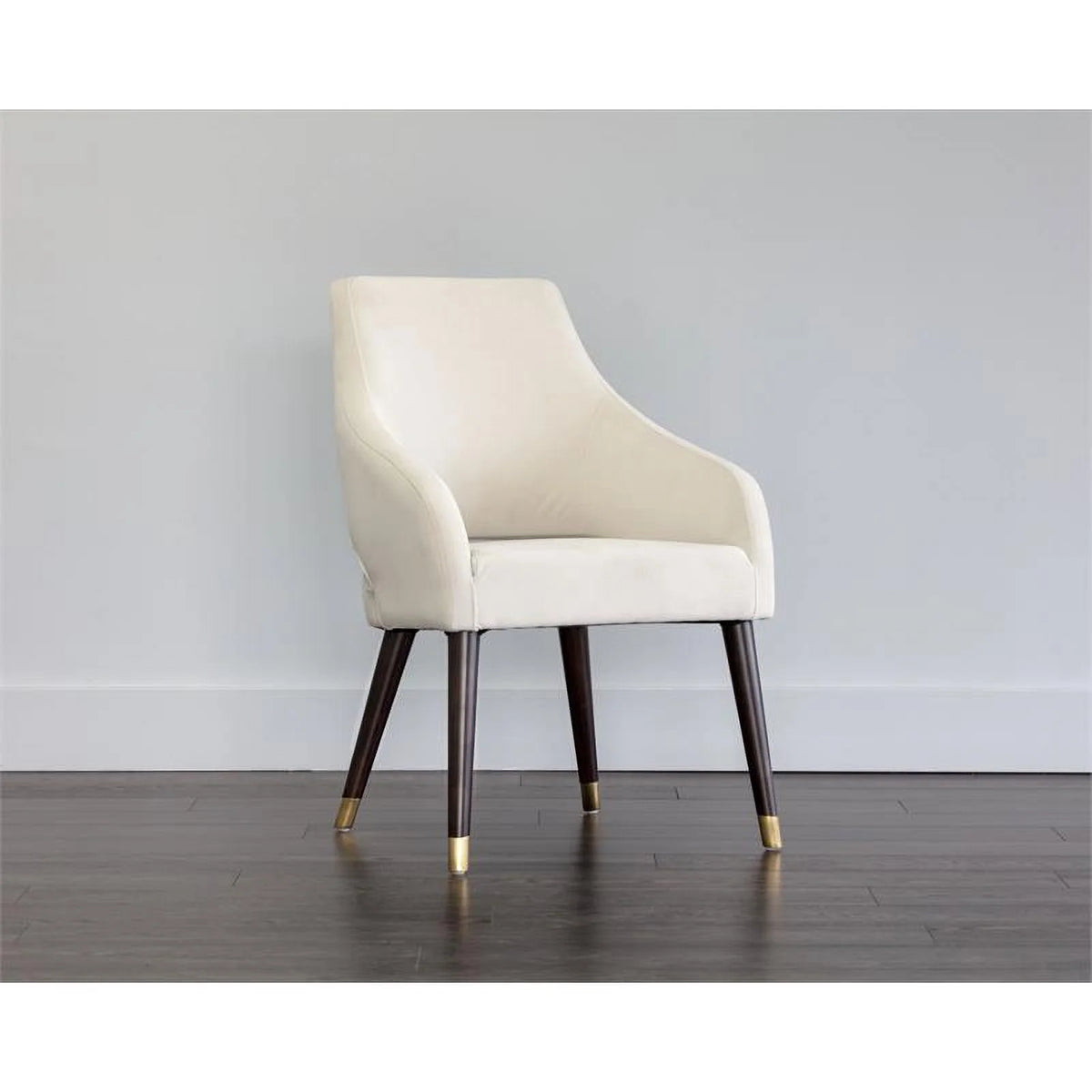 19" Fabric and Wood Dining Armchair in Calico Cream I249268