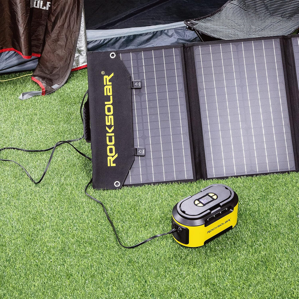 60 Watt Foldable Monocrystalline Solar Panel Kit with 12V DC/USB/USB C PD Outlets S7811