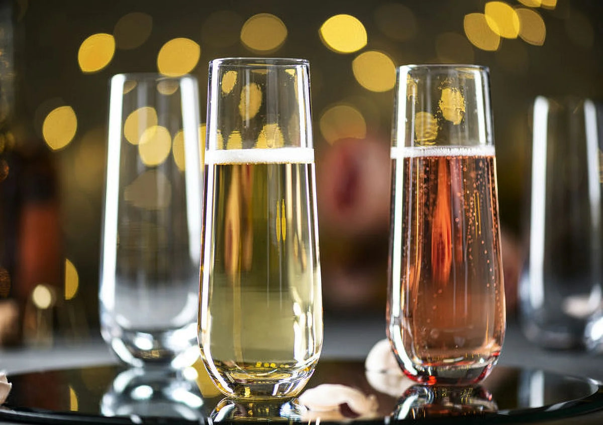 9.4 Oz Stemless Champagne Flutes Set of 4 F95249