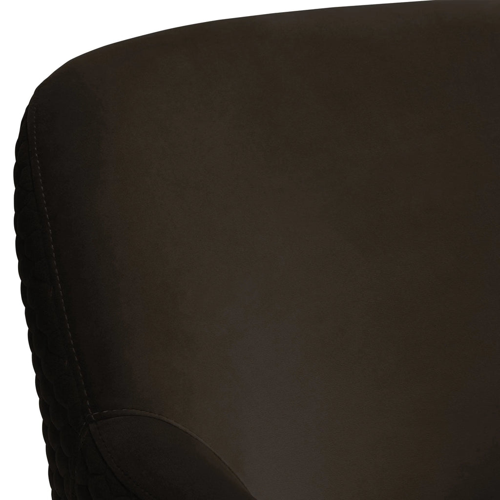 Espresso Velvet Swivel Chair Y980