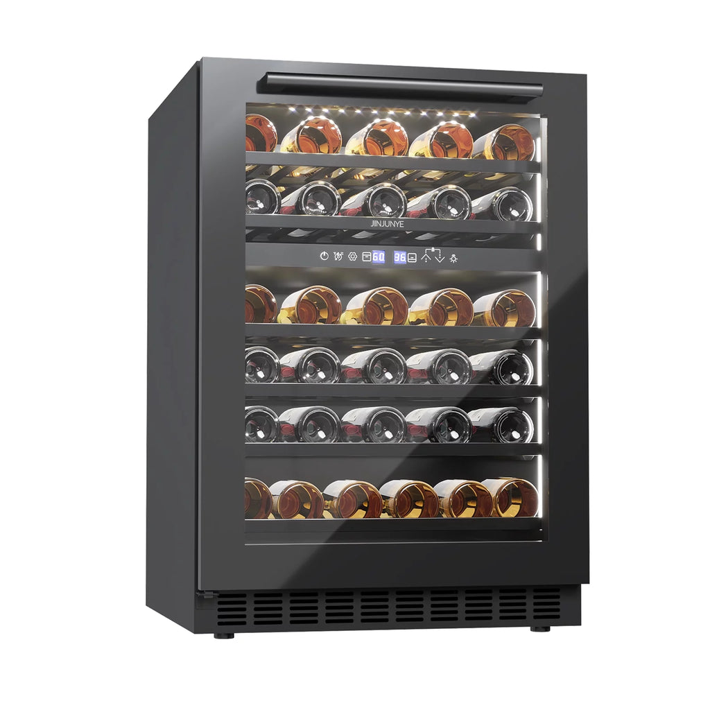 24" 56 Bottle Dual Zone Wine Cooler Refrigerator Q1843