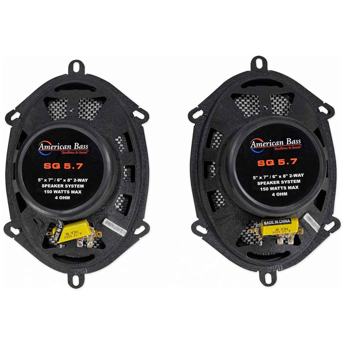 2 Way 150 Watts Max 5x7/6x8 inch Speaker Pair Q126