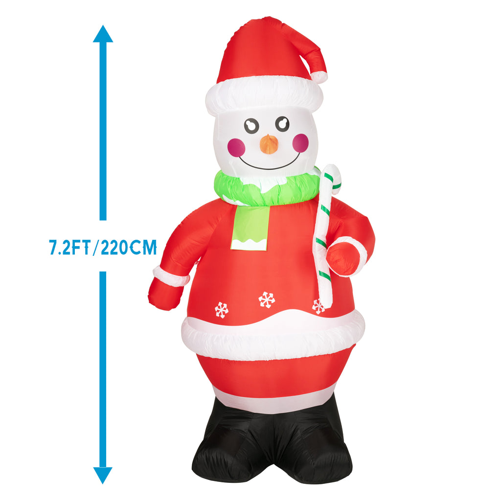 7ft Christmas Inflatables Snowman Outdoor Yard Decorations K2158