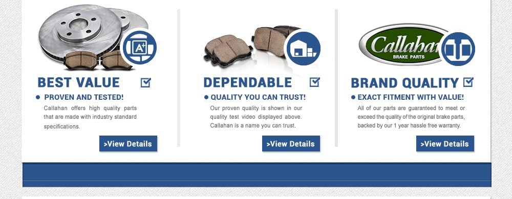 4 Lug Brake Disc Rotors with Ceramic Brake Pads A98023