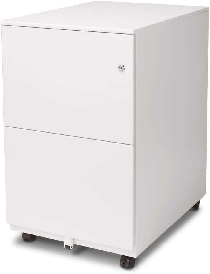 White 3 Drawer Metal File Cabinet with Lock O317