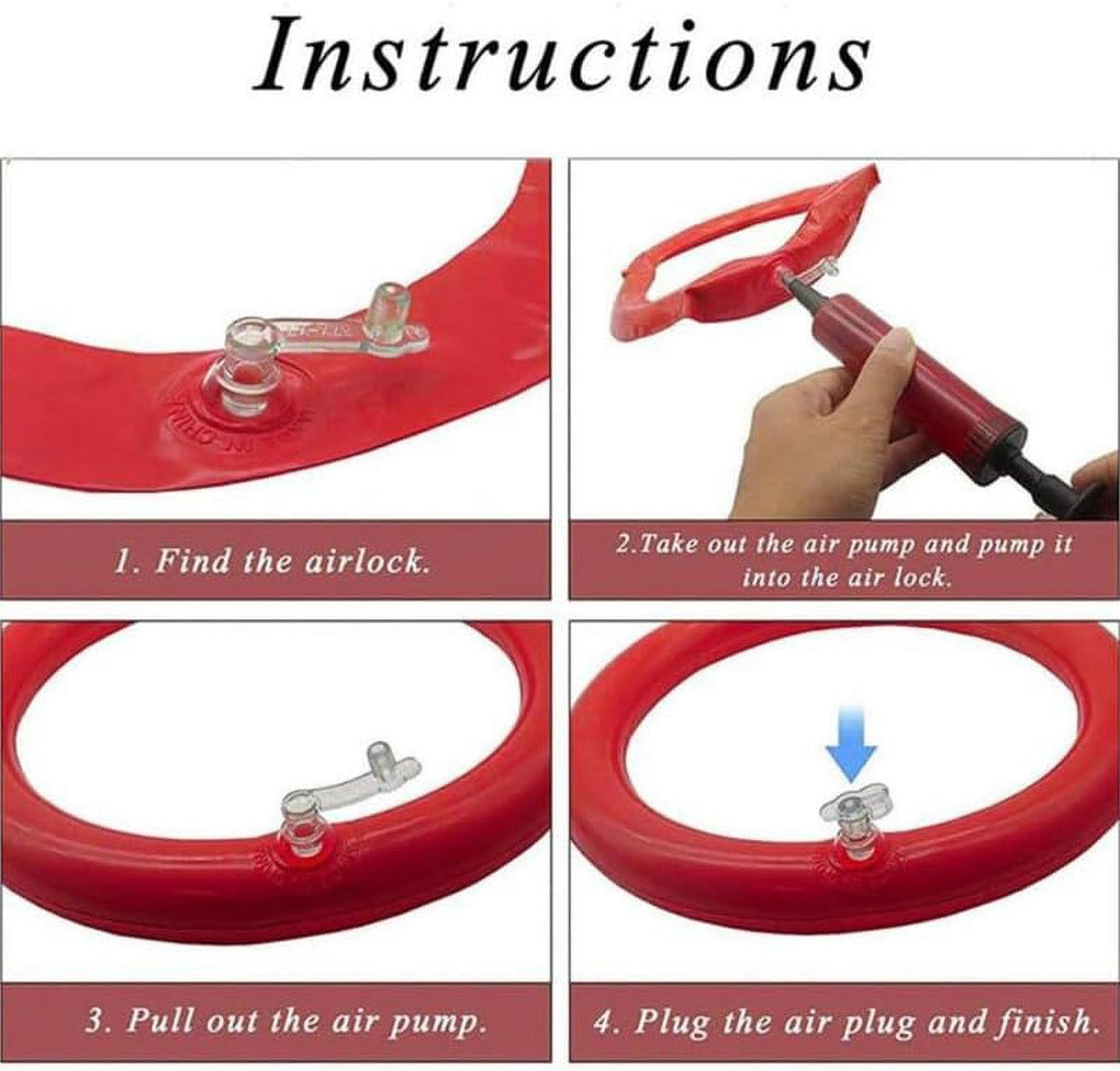Inflatable Reindeer Antler Hat Ring Toss Game with 2 Antlers, 8 Rings, 1 Inflator H53049