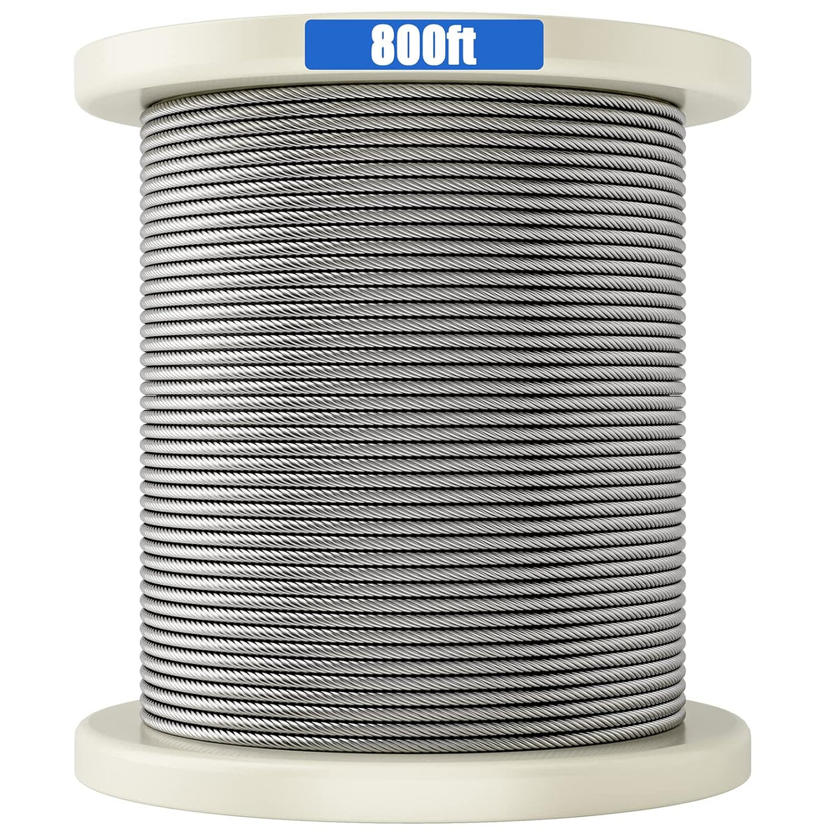 1/8 316 Stainless Steel Cable, 800FT, 7 x 7 Strands Construction C49473