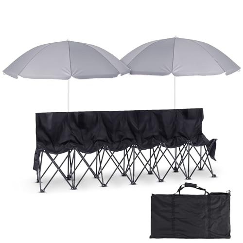 Folding Portable Soccer Bench Chair with Storage Bag D7287