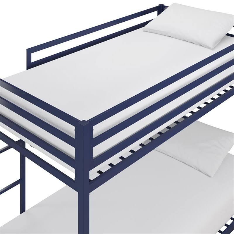 Blue Twin Over Twin Metal Bunk Bed X79187