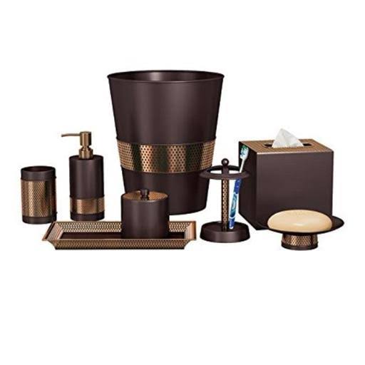 3 Tone Copper Bath Accessories Set of 7 H60181