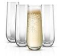 9.4 Oz Stemless Champagne Flutes Set of 4 F95249