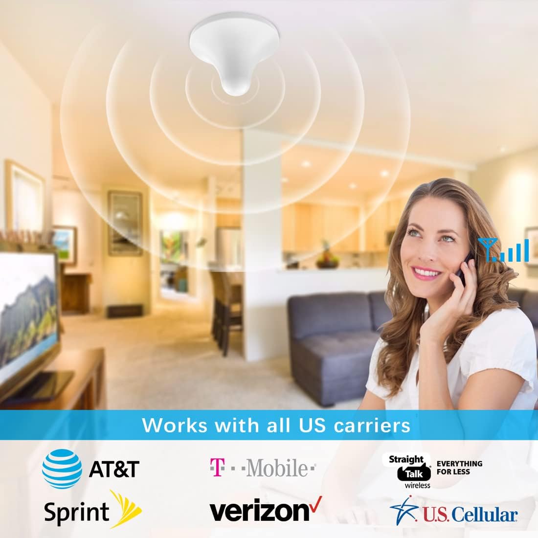 5G 4G LTE Cell Phone Signal Booster up to 4500sq.ft L26678