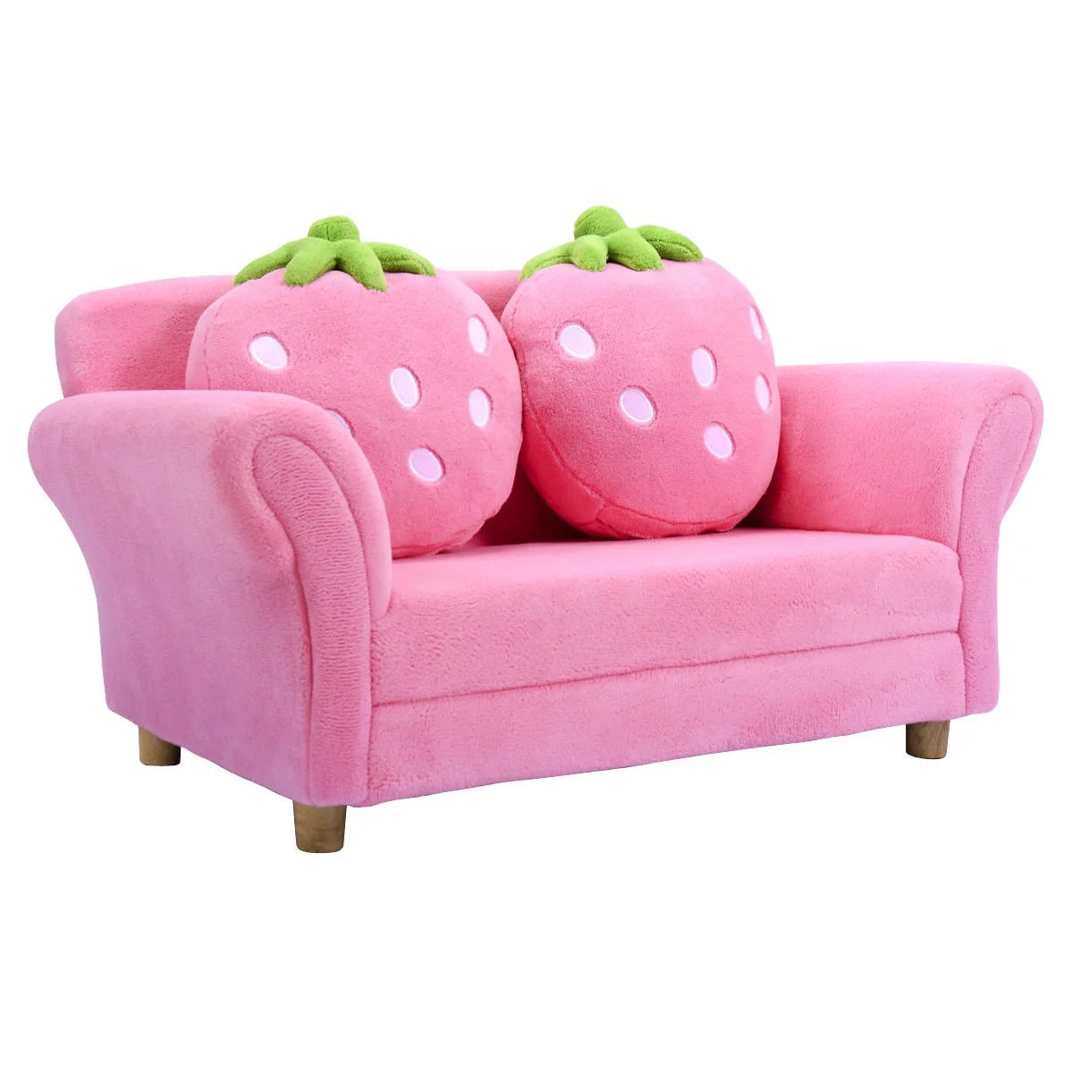 Kids Sofa Armrest Chair with 2 Pillow Pink G69684